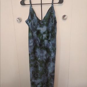 Beautiful green and blue water color dress